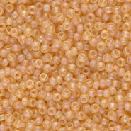 Miyuki seed beads 11/0 - Matted transparent light topaz ab 11-132FR